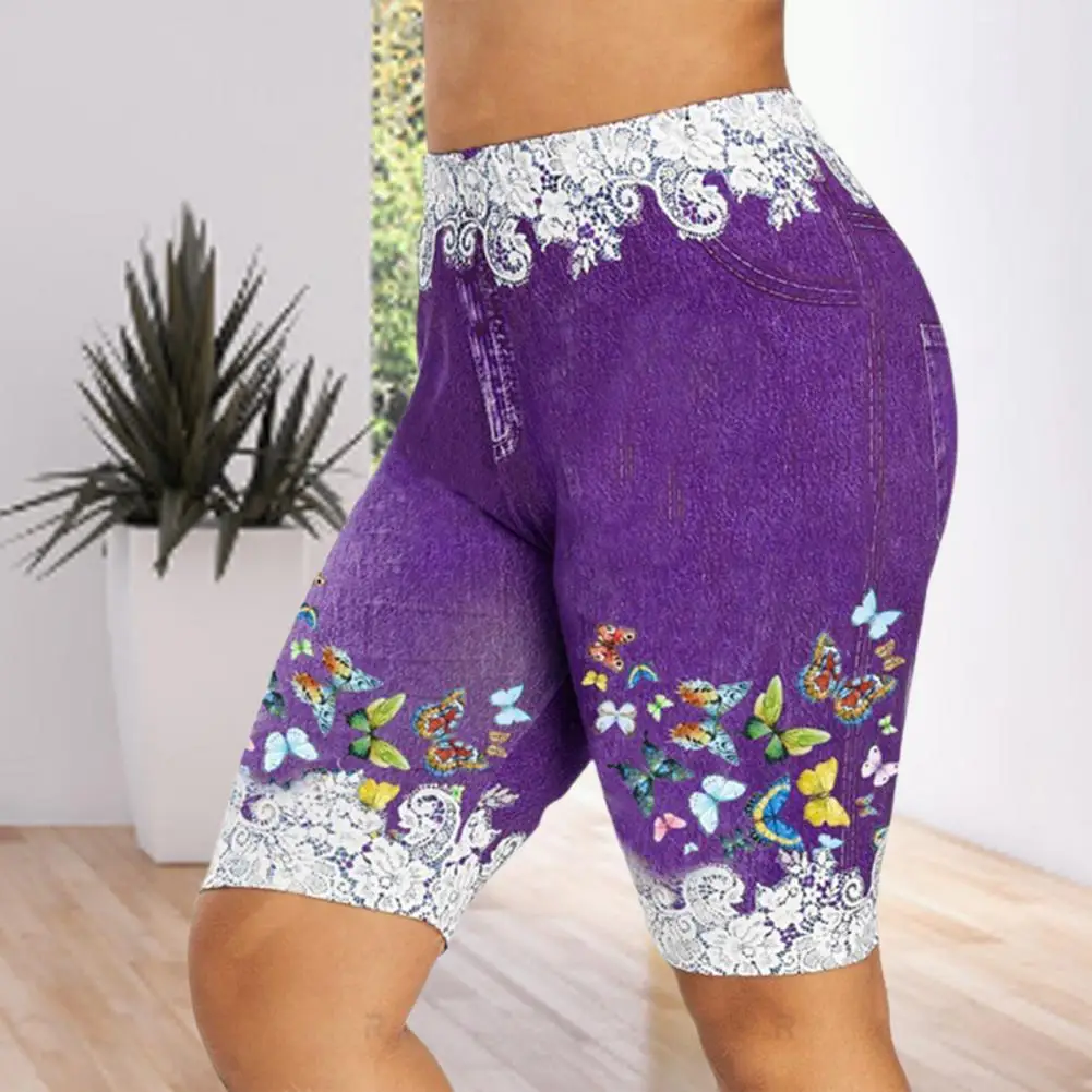 

Stylish Fashion Shorts Sporty Shorts Butterfly Print Butterfly Print Skinny Shorts Pants Comfortable