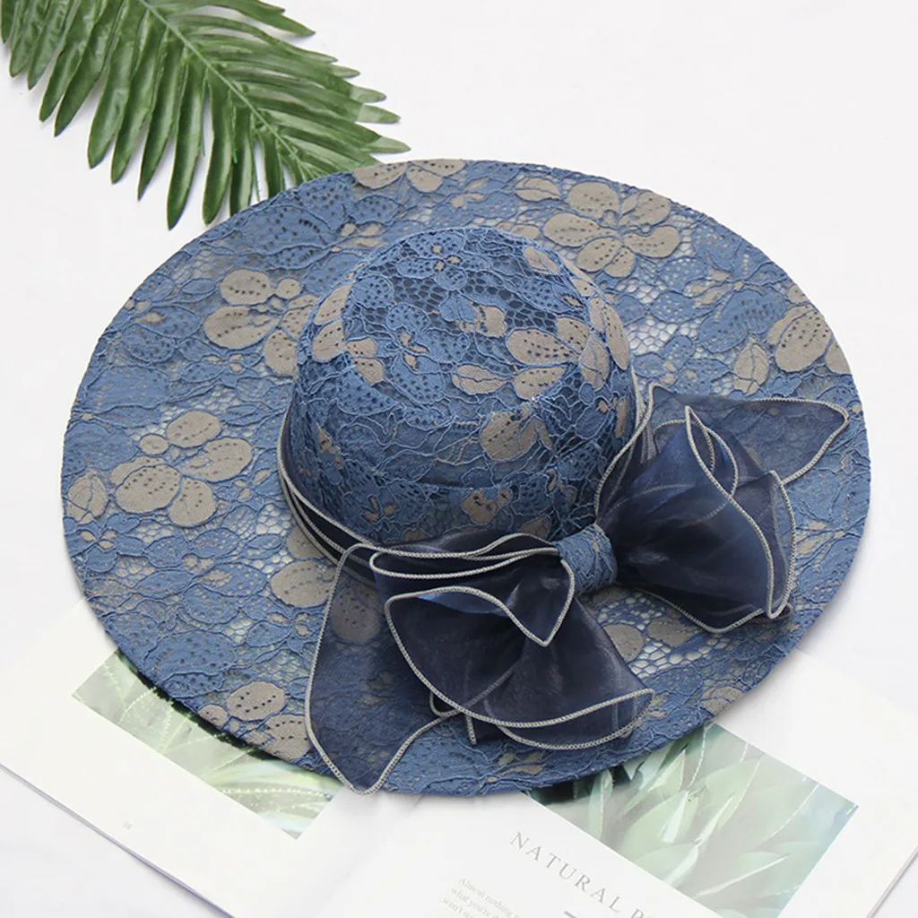 Женская свадебная шляпа регулируемая пляжная с большими головками и широкими