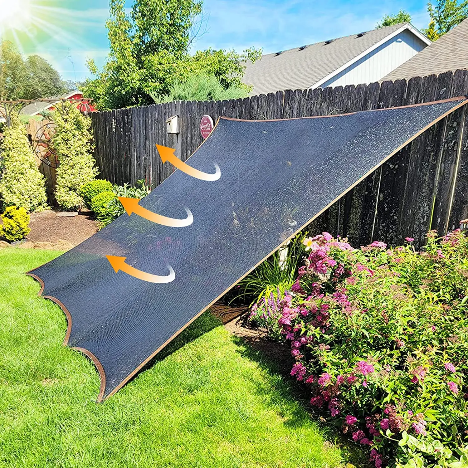 Защита От Солнца Альтанка Ткань С Люверсами Садовая Сетка 70% Тень Открытый