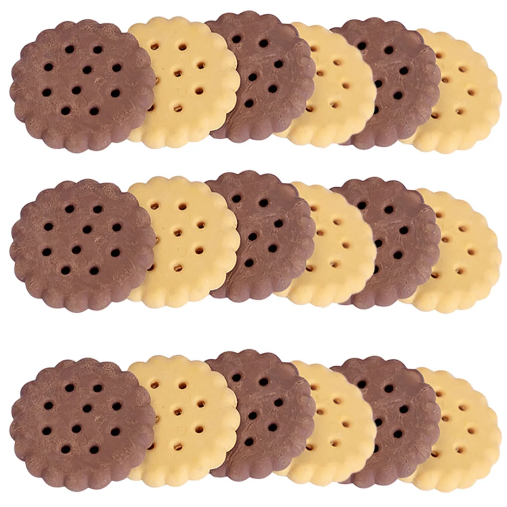 

18pcs Cartoon Erasers Kids Biscuit Shaped Erasers Lovely Erasers for Students