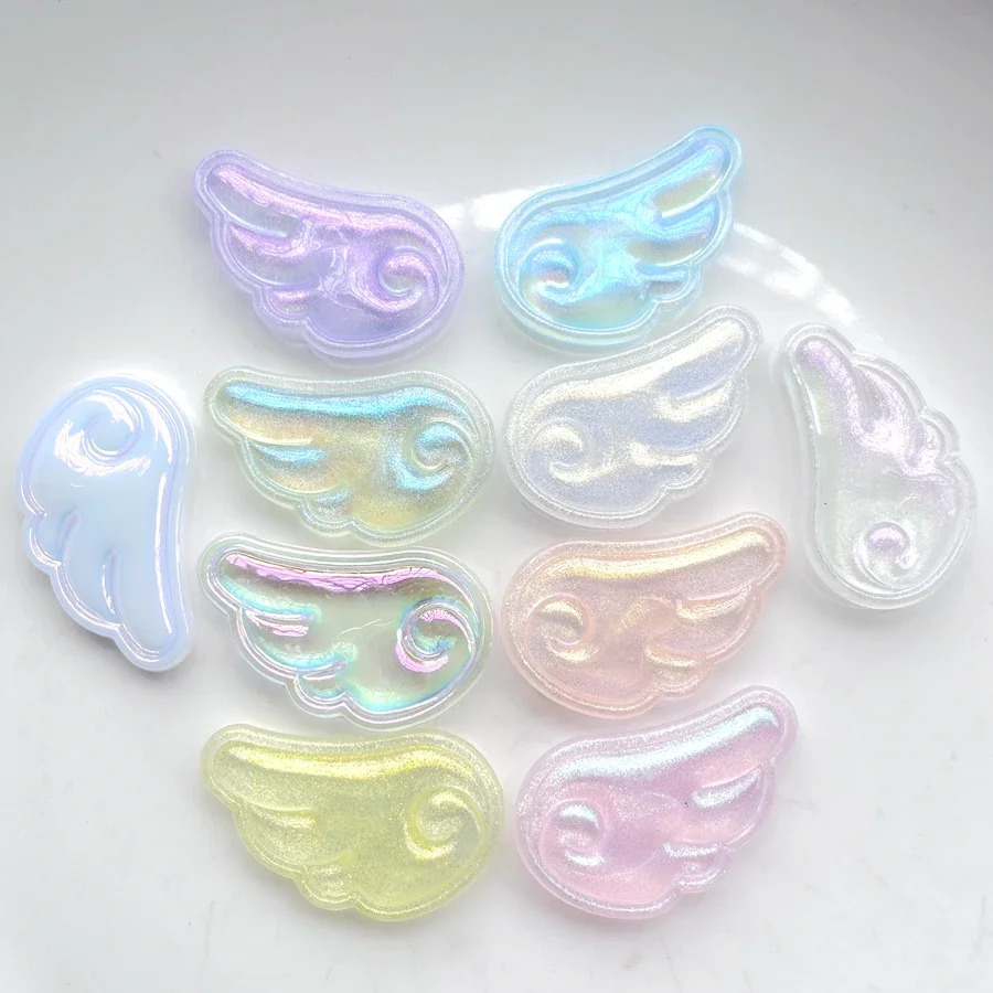 6 шт. новый милый 41 мм * 25 Мультяшные крылья серия с плоской задней каучуковой