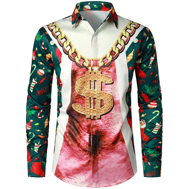 Мужские графика полиэстеровые рубашки 2025