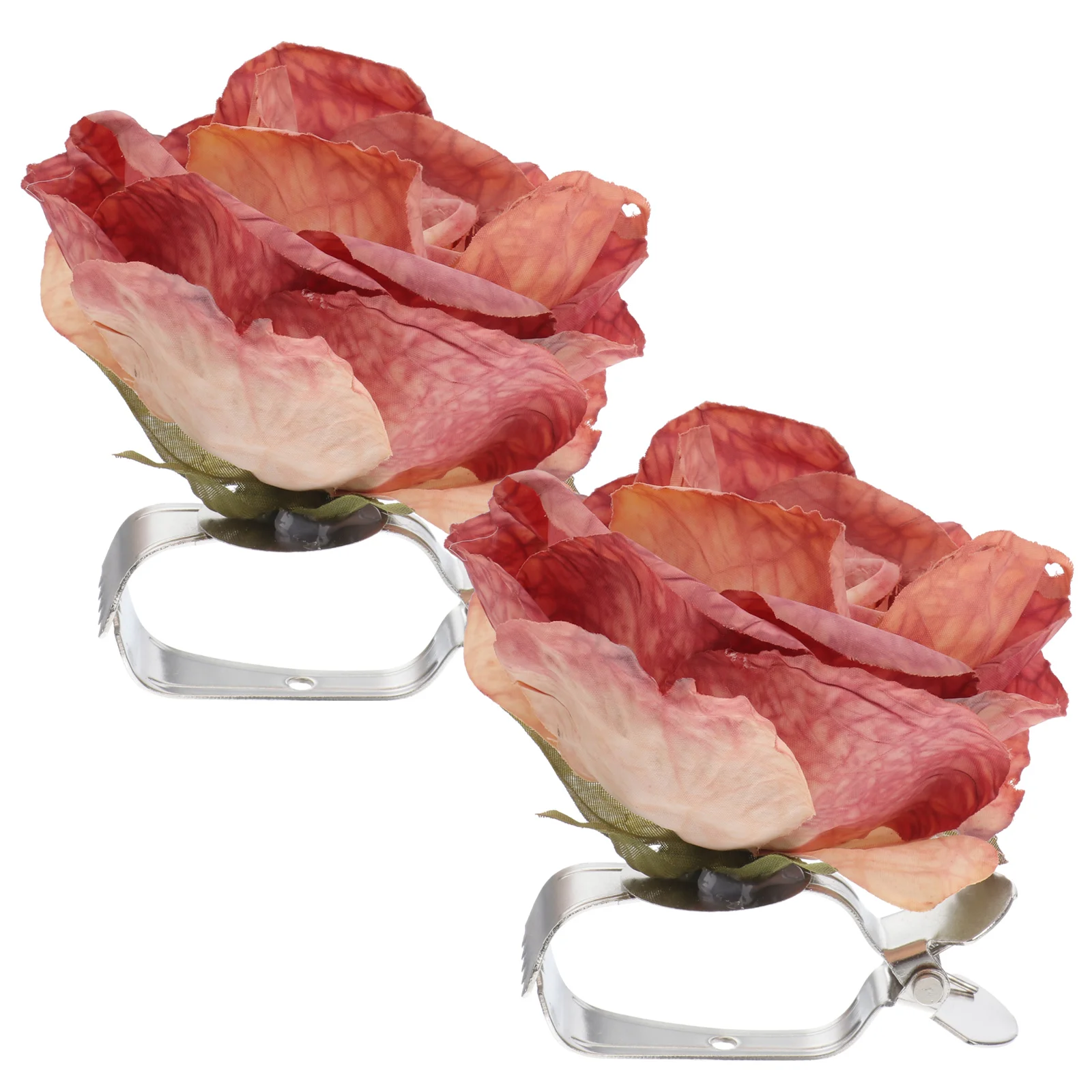 

2 Pcs Curtain Clip Buckle Binding Clamp Accessory Window Decoration Metal Flower Tiebacks