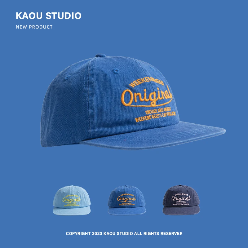 Бейсболка мужская и женская мягкая брендовая Кепка с вышивкой широкими полями