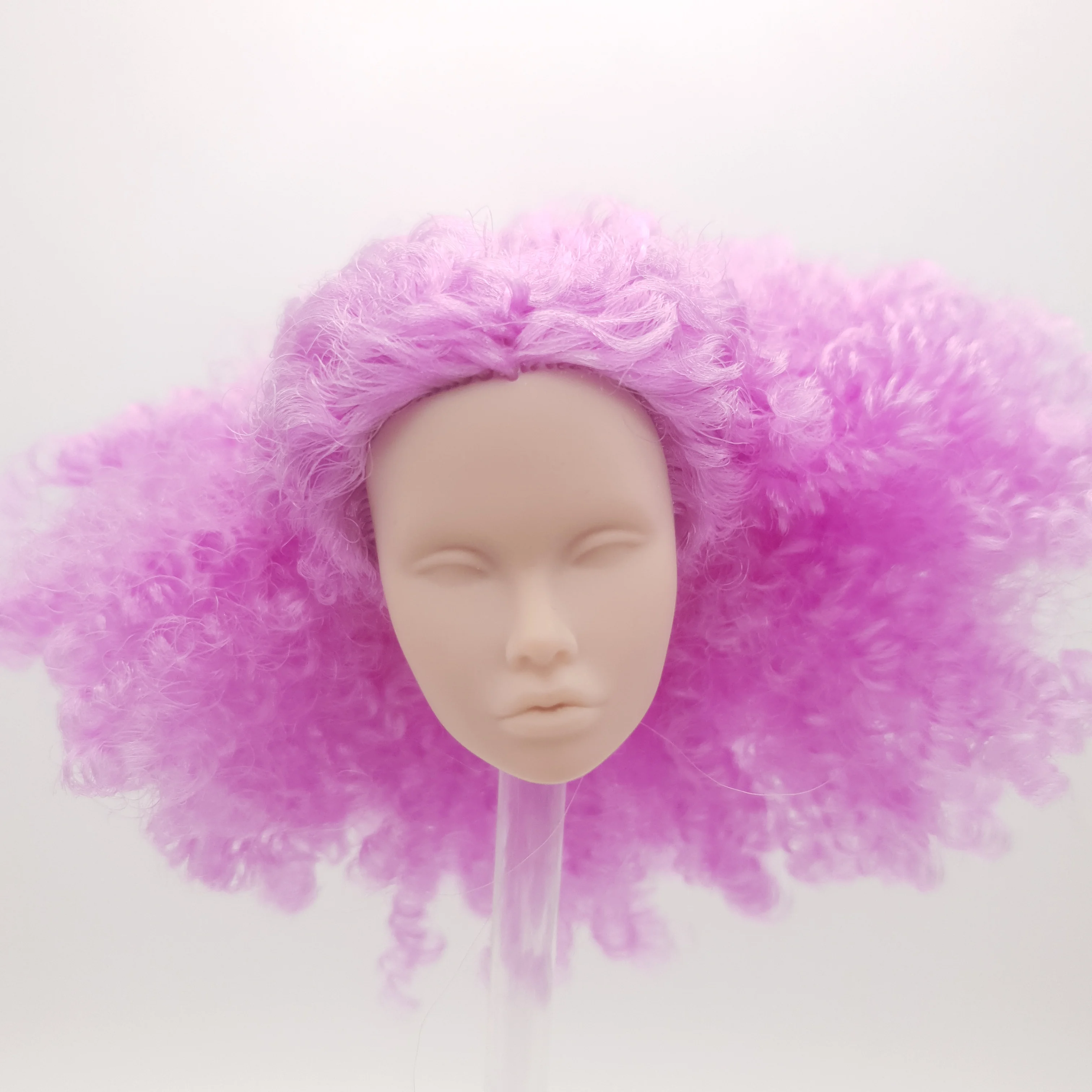 

Fashion Royalty Poppy Parker Blank Face Japan Skin Purple Curly Hair Rerooted 1/6 Scale Integrity Doll Head