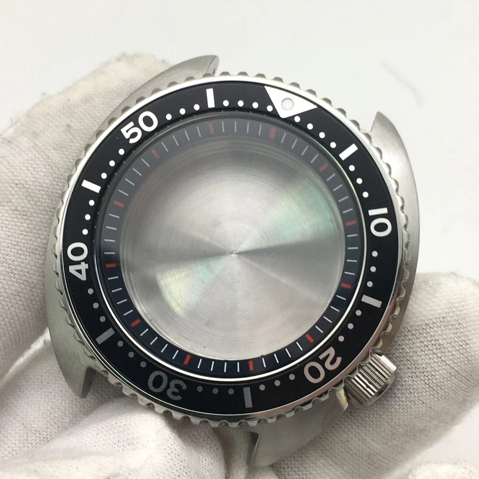 Watch Case 316 Steel Case For SKX007 Big Abalone Seiko NH35A/NH36A Movement Modification Parts 200m Diving For 28.5mm Watch Dial