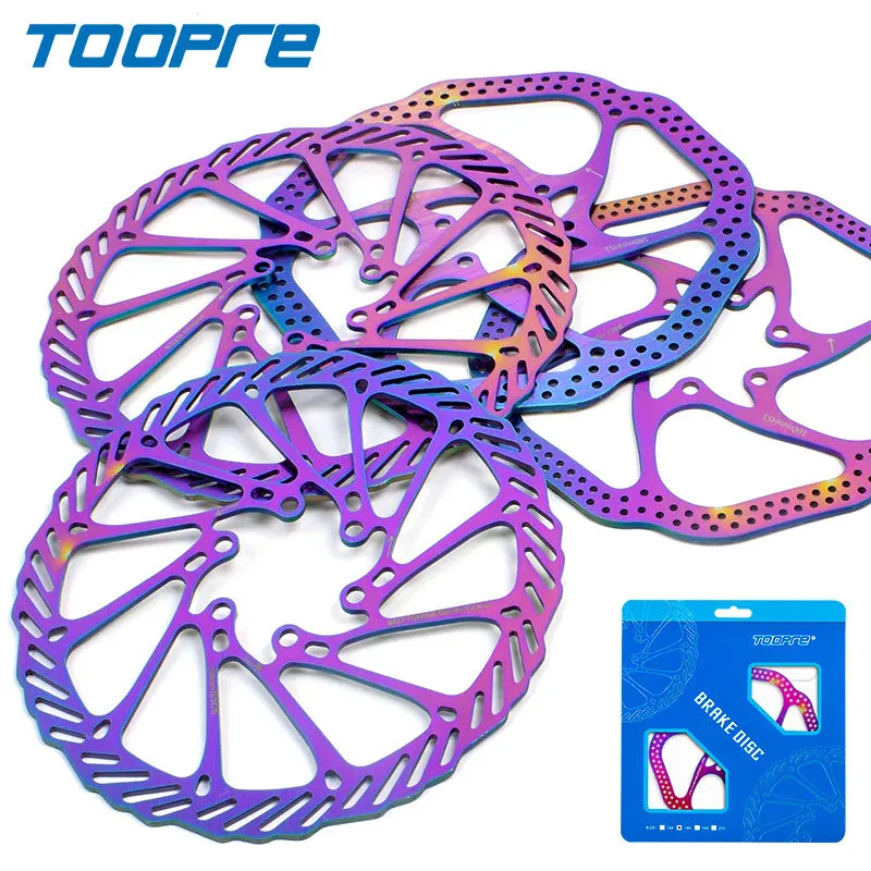 

Велосипедный диск TOOPRE G3/HS1 160/180, цветные горные велосипедные диски, разноцветные полые ультра светильник шесть винтовых тормозных колодок