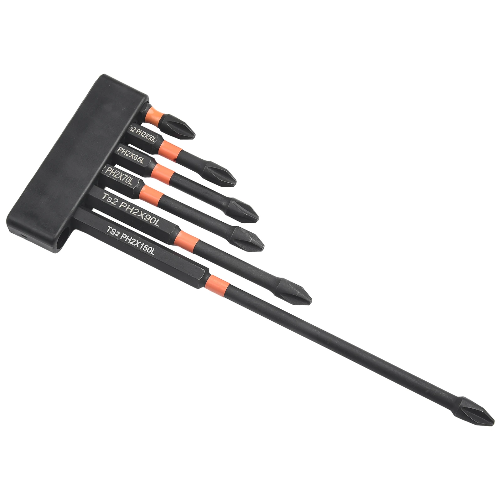 

7pcs Set PH2 Impact Screwdrivers Bit Magnetic Strong Cross Screwdriver Bit 25-150mm Anti Non-Slip WaterProof Bits Set Hardness