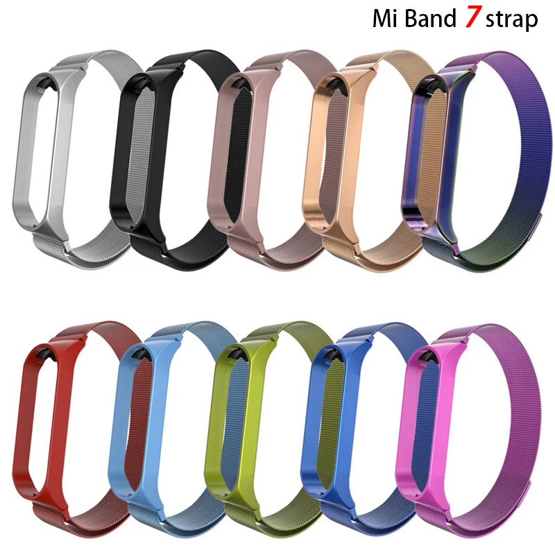

Milanese for Xiaomi Mi Band 7 6 Strap Correa Mi band 7 stainless steel metel bracelet miband7 band8 for Xiaomi mi 7 straps