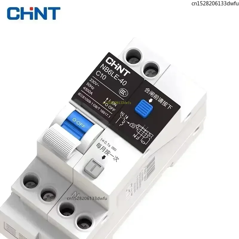 CHINT NB6LE-40 6A 10A 16A 32A 10MA 30MA 0.01A 0.03A RCBO 1P+N Автоматический выключатель остаточного тока Защита от утечки тока (art.: 3920ceeddc310) - 3920ceeddc310