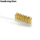 5 штук 6,9 дюйма пластиковая белая ручка латунная проволочная щетина щетка