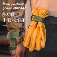 glove hanging buckle rope storage buckle military fan tactical nylon carabiner multi purpose outdoor storage cable tie keychain