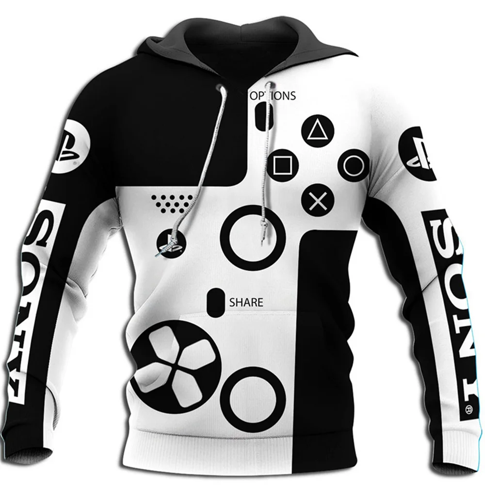 

Moletom com capuz masculino / feminino com impressão 3d ps dualshock estilo moderno casual tendência unissex / moletom com capuz