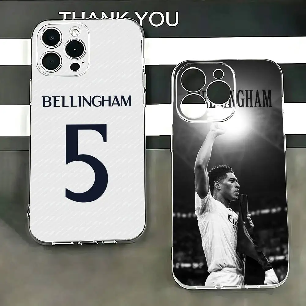 Фото Чехол для телефона Football J-Jude B-Bellingham для iPhone 17 16 15 14 13 12 11 Mini Pro Max Plus, прозрачный №1