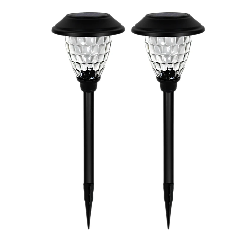 2 Pack Solar Pathway Lights Outdoor Garden Lights Bright White Waterproof Solar Landscape Lights For Patio Yard Garden