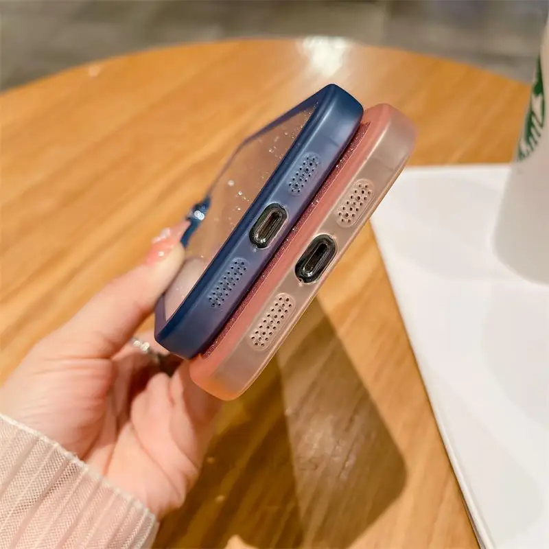 Блестящий прозрачный силиконовый чехол для Iphone 14 13 12 11 Pro Max Mini Xs Xr X 8 7 6s Plus