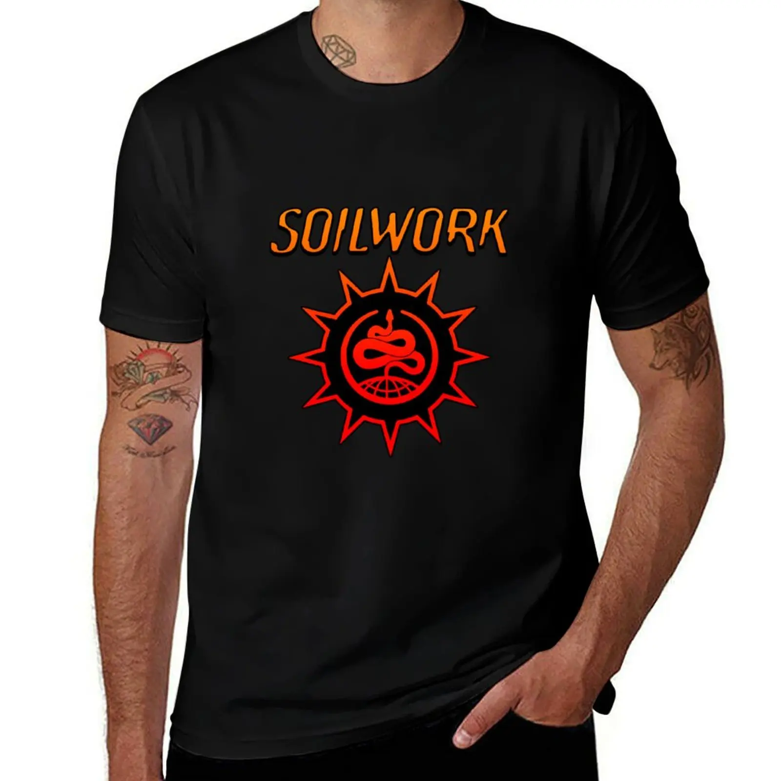 Винтажная футболка с логотипом Soilwork Merch персонализированная мужская топы одежда
