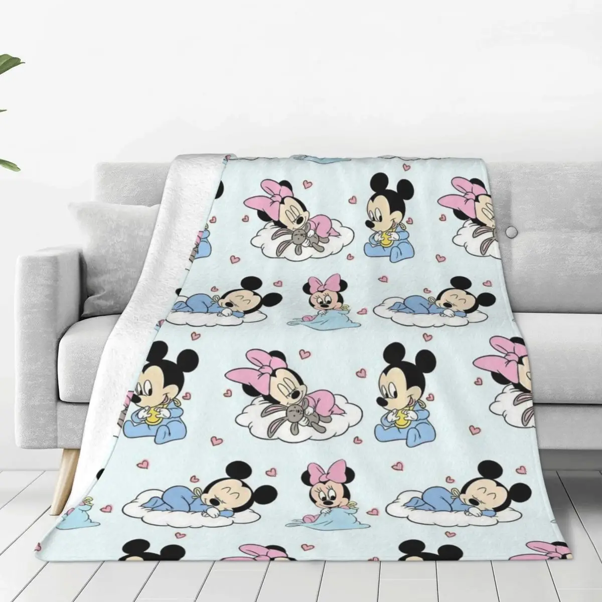 Милые Мультяшные одеяла Микки Маус флисовые всесезонные многофункциональные