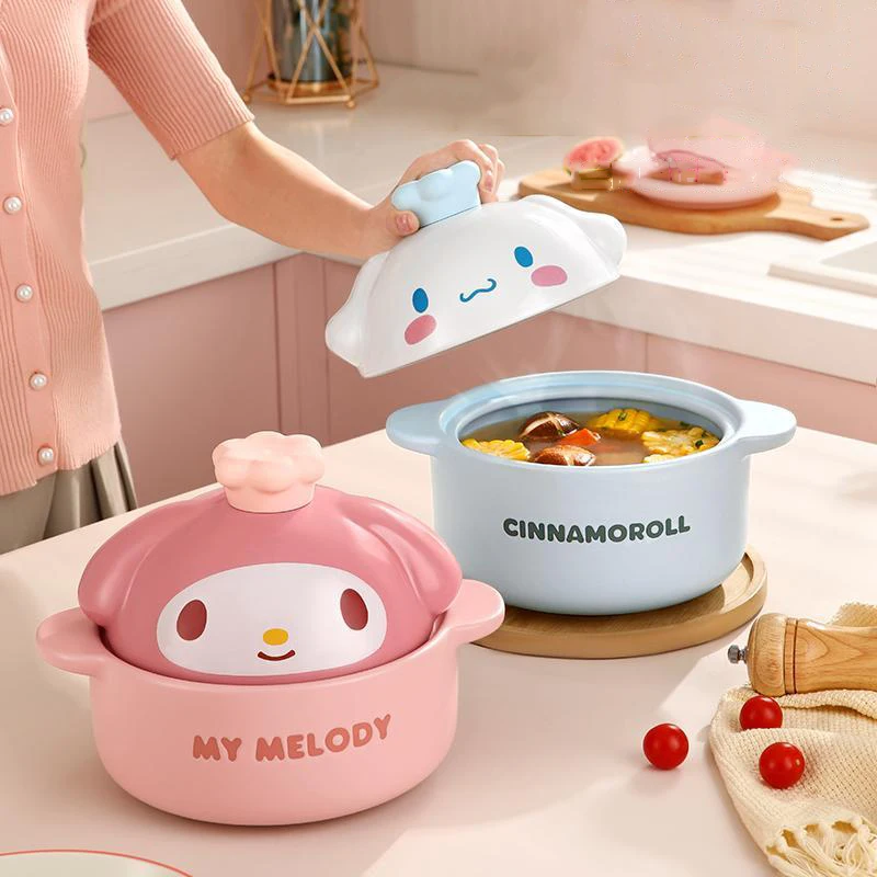 Кастрюля MINISO Cinnamoroll керамическая кастрюля моя мелодия кавайная с крышкой Хорошо
