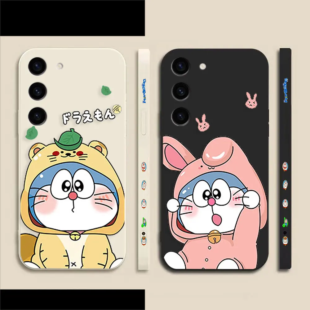 

Cute Anime D-Doraemon Phone Case For Samsung S23 S22 S21 S20 FE S11 S11E S10 S10E S9 S30 Ultra Plus 4G 5G Colour Liquid Case