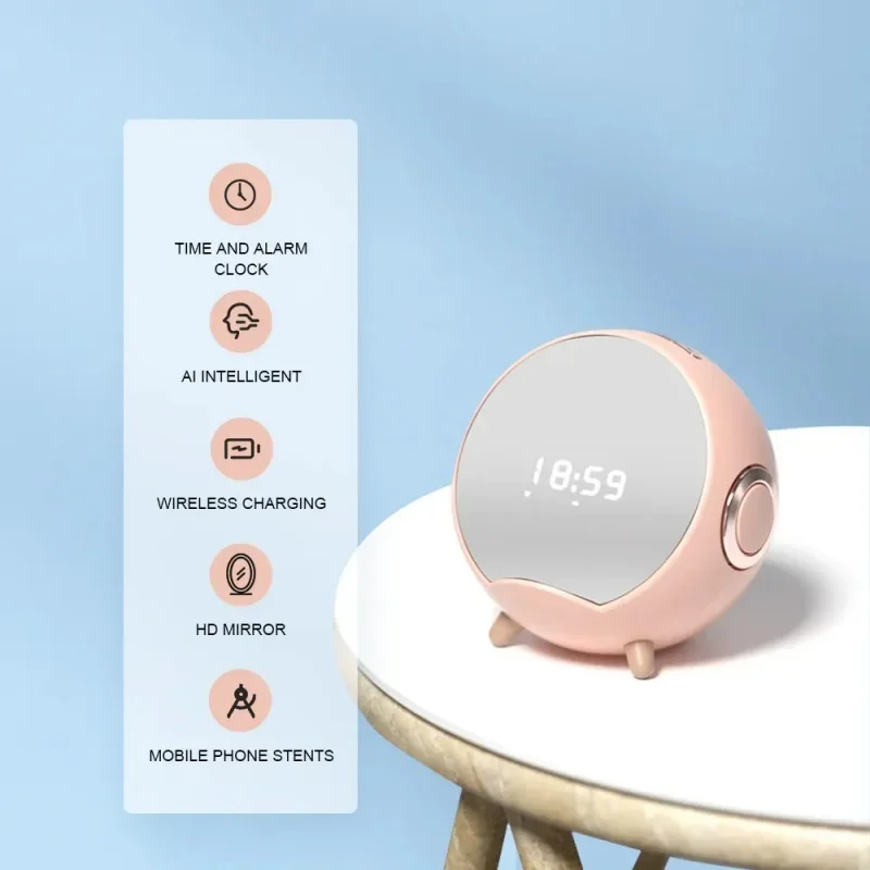 Беспроводное зарядное устройство Planet индуктивный Caixa De Som будильник Bluetooth-динамик
