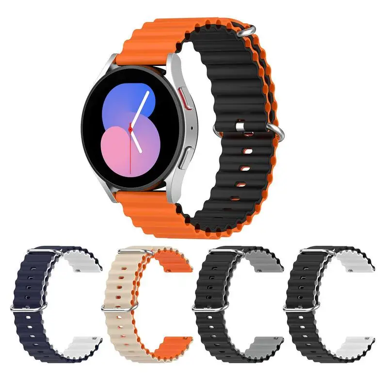 

Ремешок силиконовый для Samsung Watch 22 мм, сменный Браслет с силиконовой пряжкой для спортивных часов GT, в морском стиле