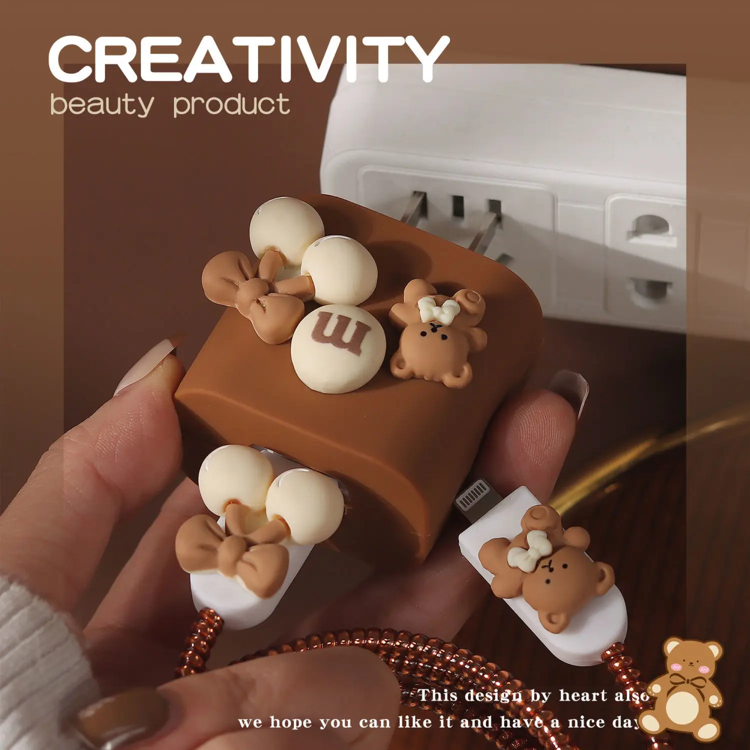 

Cute Cartoon Silicone Charging Cable Winder Protective Case for Apple13 Data Charger Protector Cover Phone12 Organizer 20w Rope