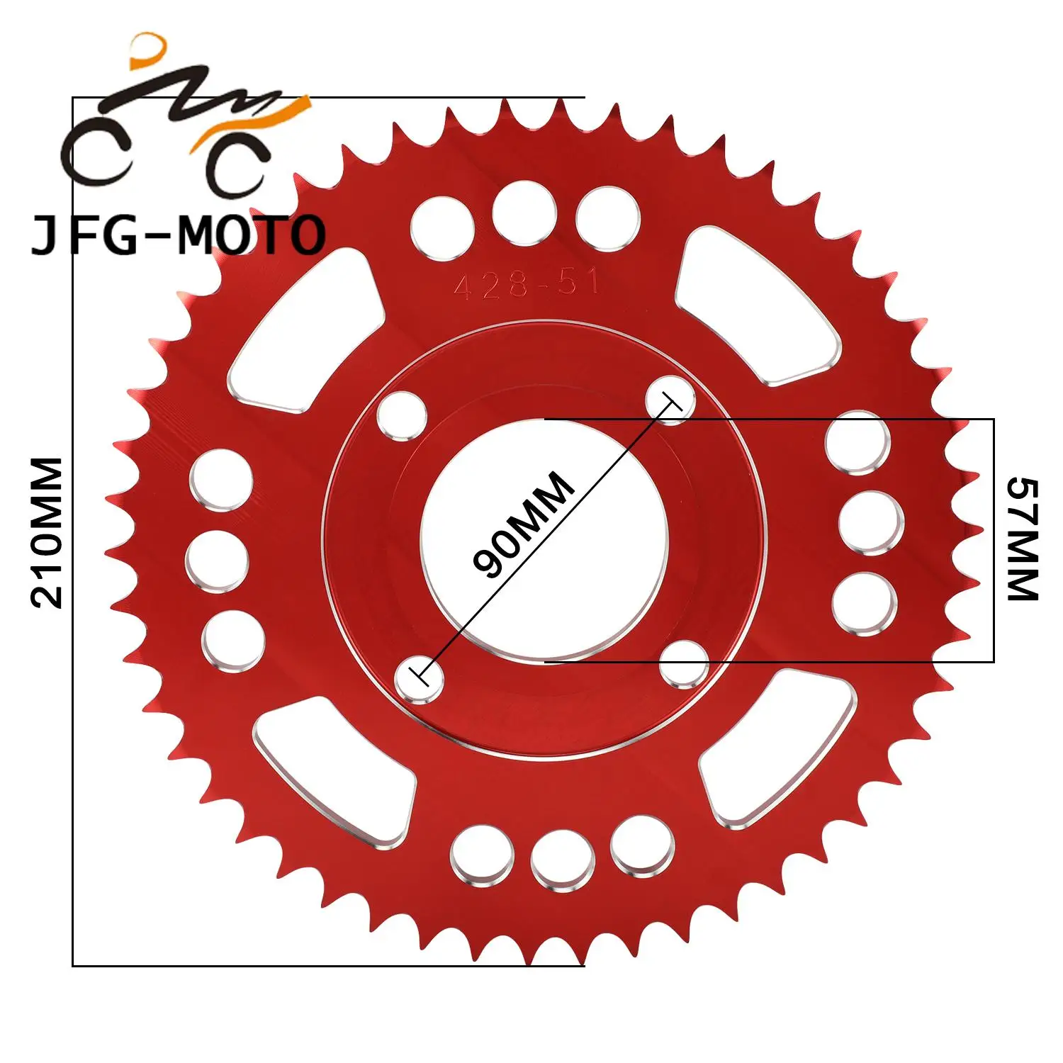 Мотоциклетные аксессуары звездочка задней цепи звездочки с ЧПУ алюминиевые для