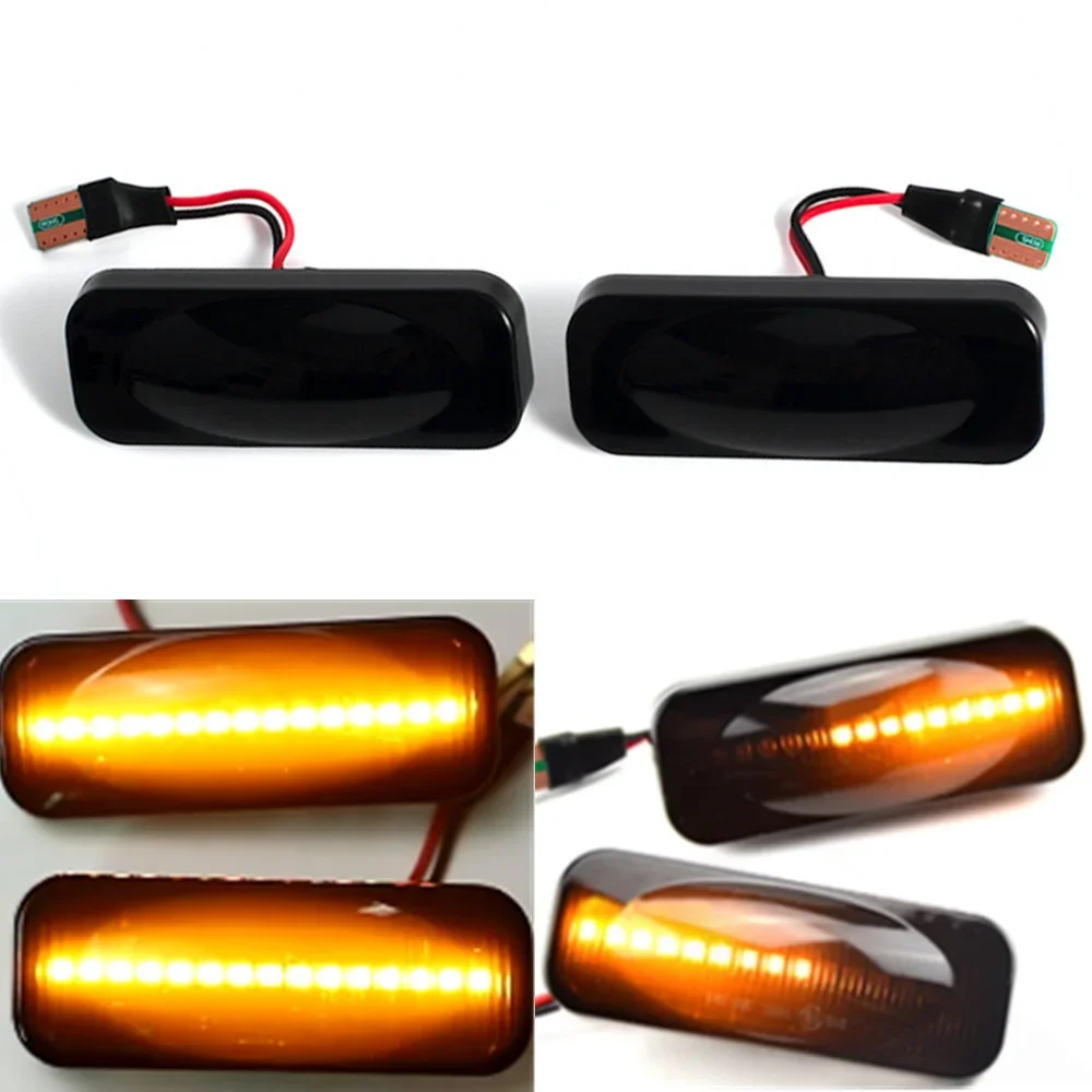 Светодиодный динамический сигнал поворота 2 шт. боковой маркер для крыла