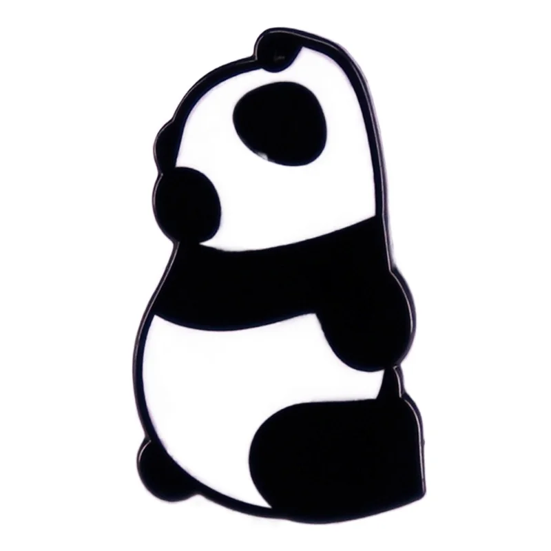 

Жесткая эмалированная брошь в виде милой панды, металлическая брошь в виде животного для ювелирных изделий, аксессуар