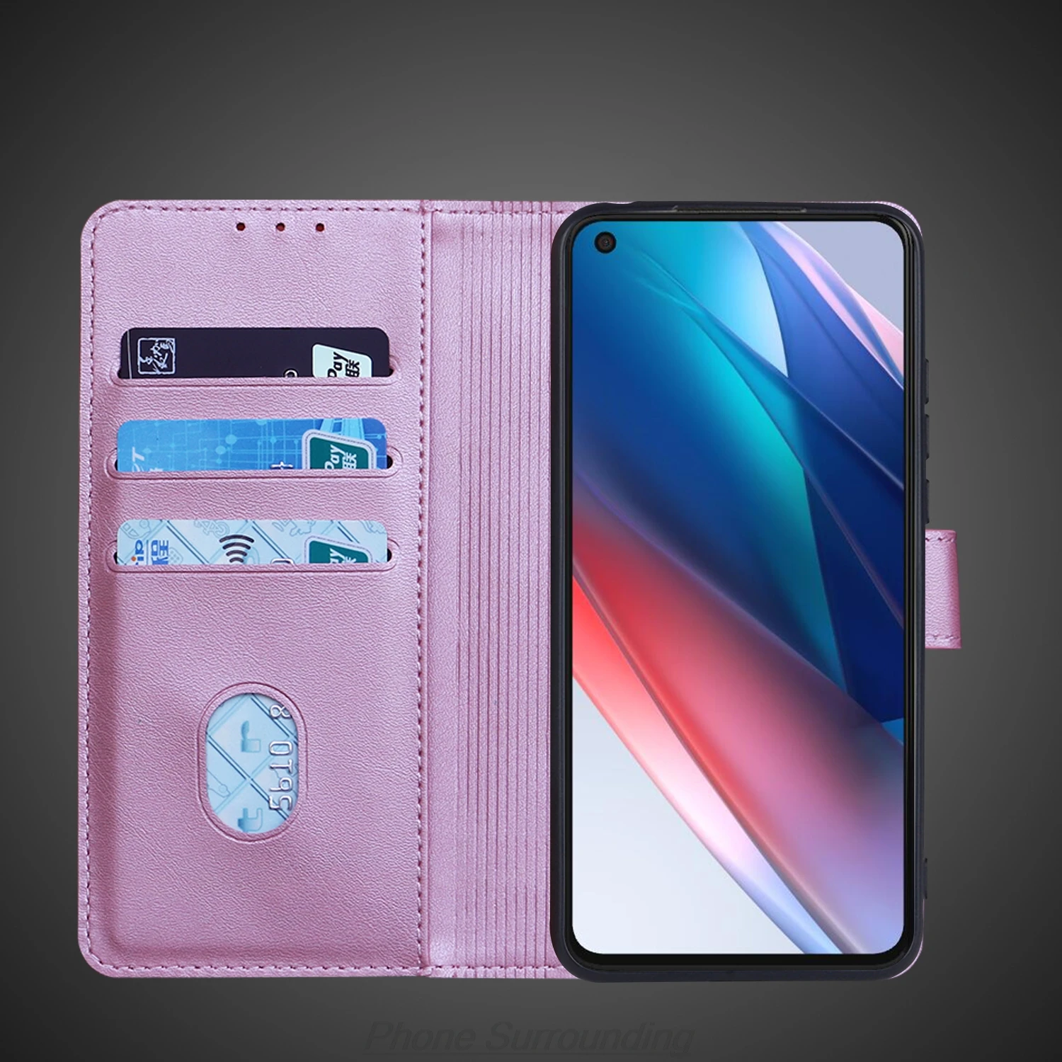 Фото Кожаный чехол-бумажник с откидной крышкой для OPPO Find X3 lite 6,44 дюйма CPH2145, сумки для телефонов из искусственной кожи, защитная кобура Capa Fundas Coque №4