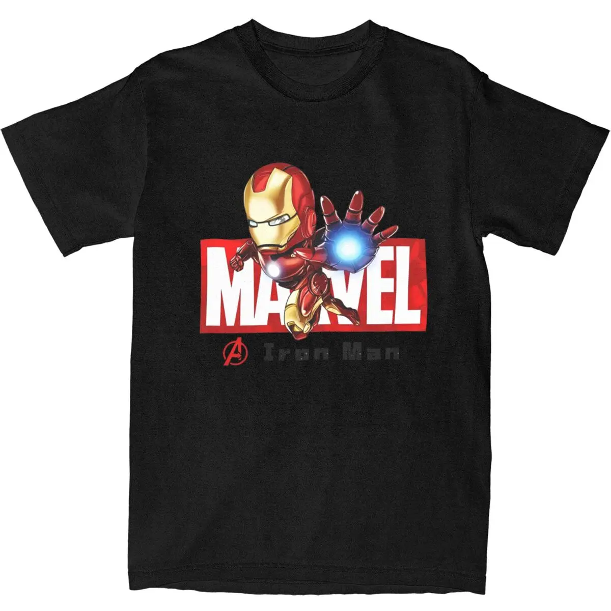 Мужская футболка с логотипом Marvel футболки Мстители Железный человек Популярные