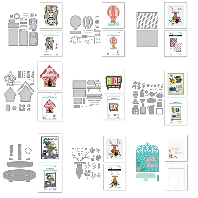 

Fondo de nieve para casa de Navidad, tarjeta adelgazante, troquel de Navidad y Halloween, álbum de recortes, sello transparente