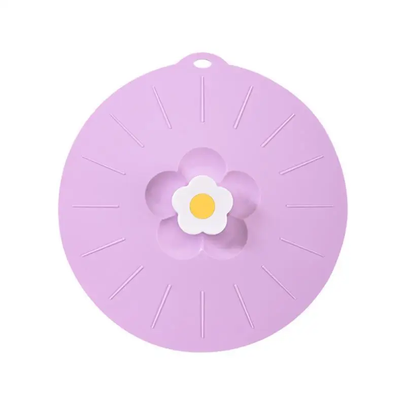 

Silicone Suction Lids Bowl Cup Lid Cover Flower Design Silicone Spill Stopper Lid Cover Microwave Splatter Cover For Microwave