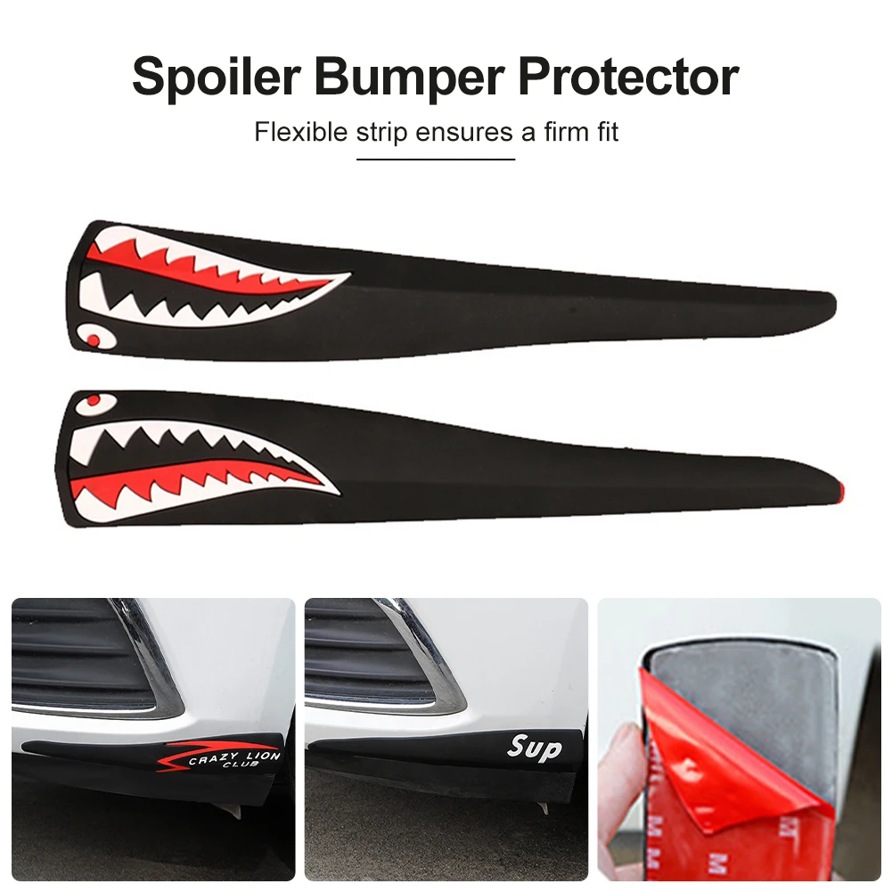 

Car Bumper Protector Spoiler Styling Mouldings PVC Front Rear Bumper Lips Self-Adhesive Anti-Collision Bumper Guard