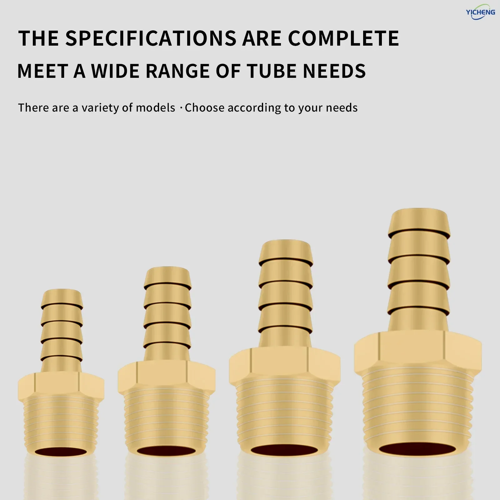 YICHENG PNEUMATIC OD 6–12 мм латунный фитинг для шланга с переходником папа 3/8 дюйма