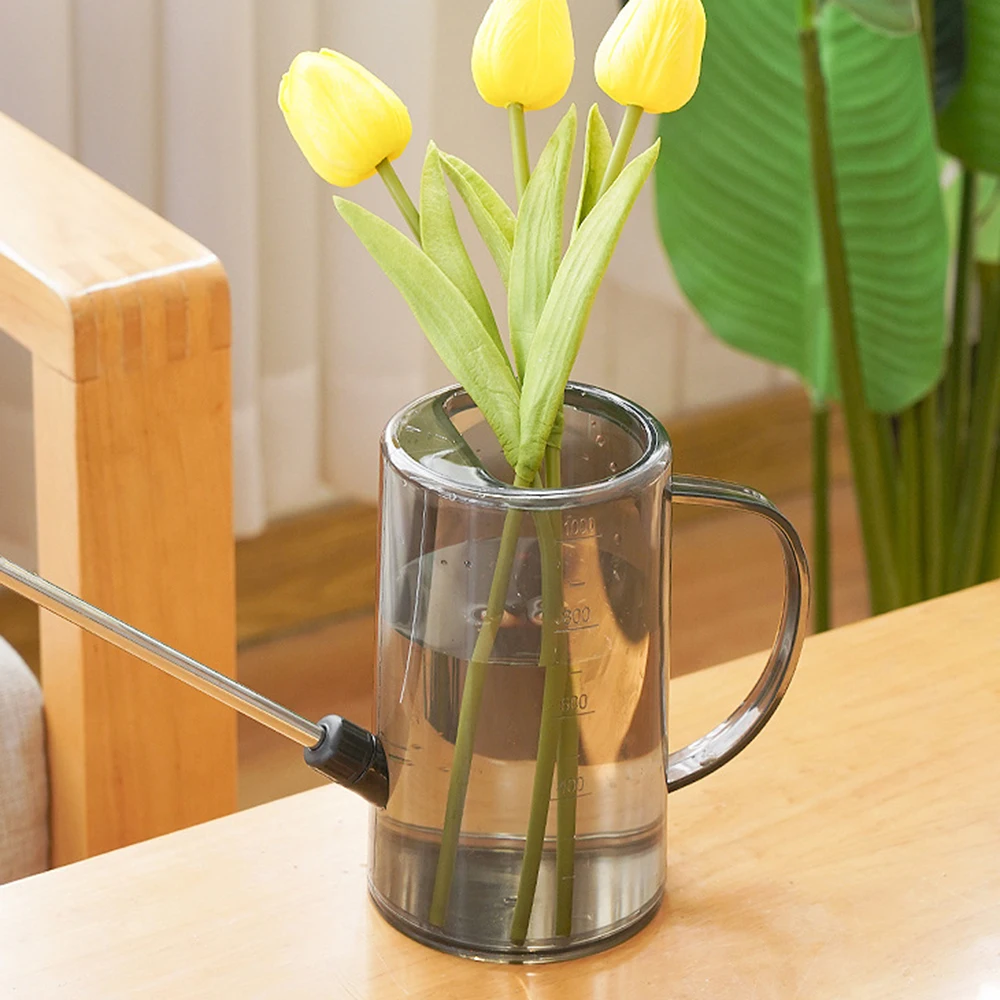 

1.2L Stainless Steel Long Mouth Watering transparent Kettle Household Irrigation Water Cans Garden Succulent Potted Watering Pot