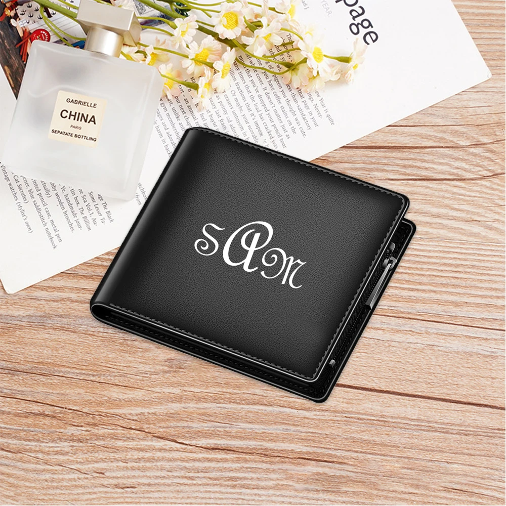 Винтажный мужской кошелек по индивидуальному заказу горизонтальный и