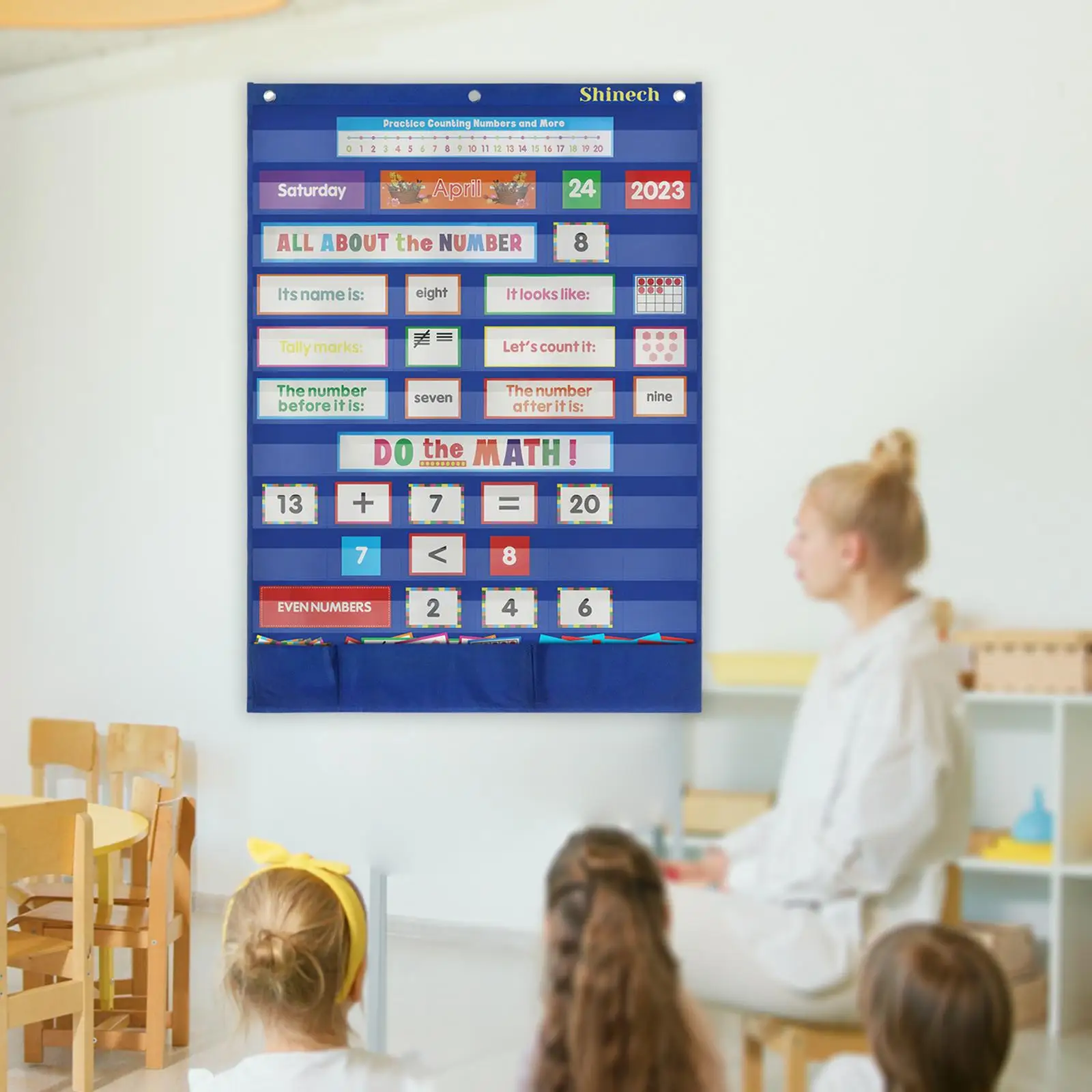 

Карманы, подвесная обучающая карта, календарь, карта, цифровая карта для цифр, надписей, грамматических карт