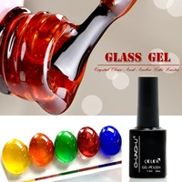 7 3ml translucent amber coloured gel nail enamel gel nail art manicure uv gel nail polish lacquer varnish glass gel polish diy