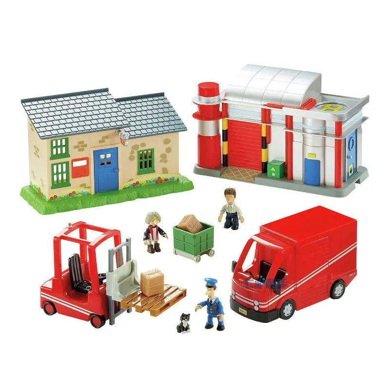

Anime Postman Pat Postal Car Train Scene Home Furnishing Toys Action Figures Model Kids Toy Christmas Gifts
