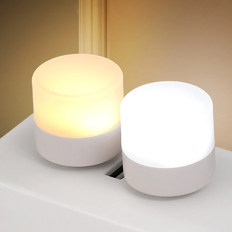 

Round Reading Charging Bank Light Night Book Eye Mini Power Light Plug Night Small Lamp Lamps Lights Protection