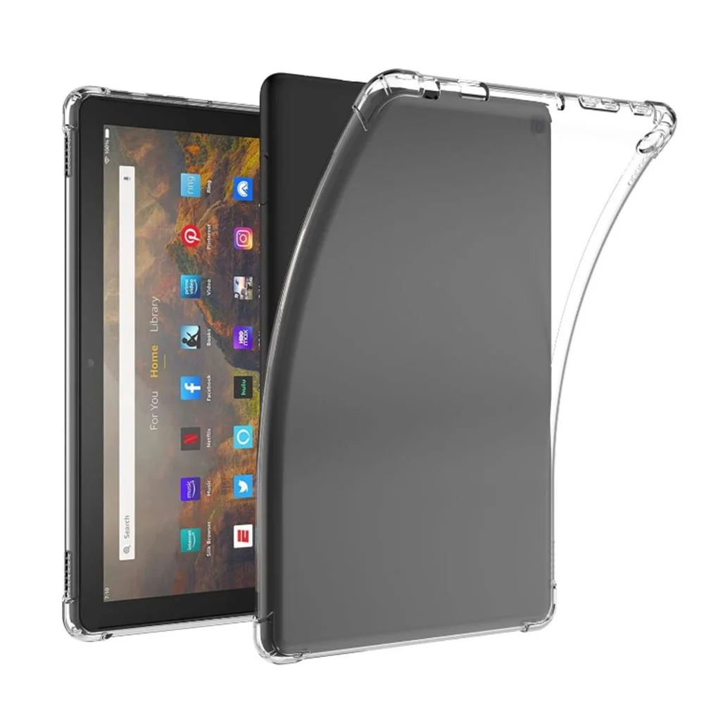 

For Kindle Fire HD10 2023 Case Transparent Soft Silicone Back Cover Coque For Kindle 10'' Ebook Protective Clear Shell