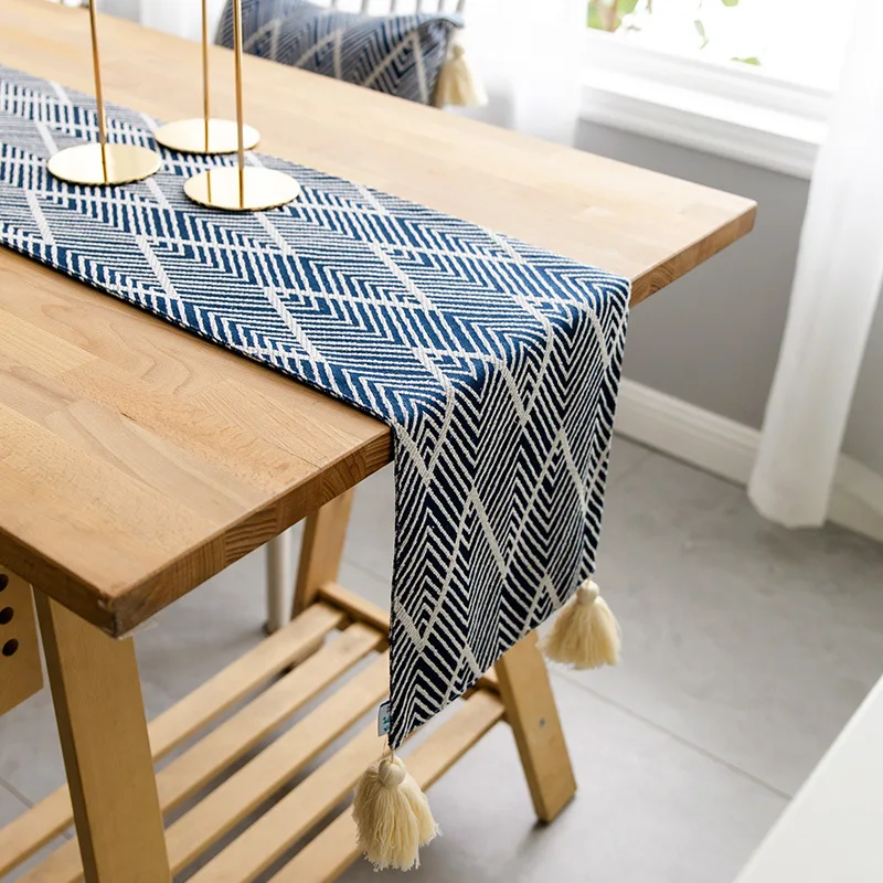 

4 Colors Linen Cotton Table Runner Waterproof Table Track Wedding Table Decoration Tablecloth For Table