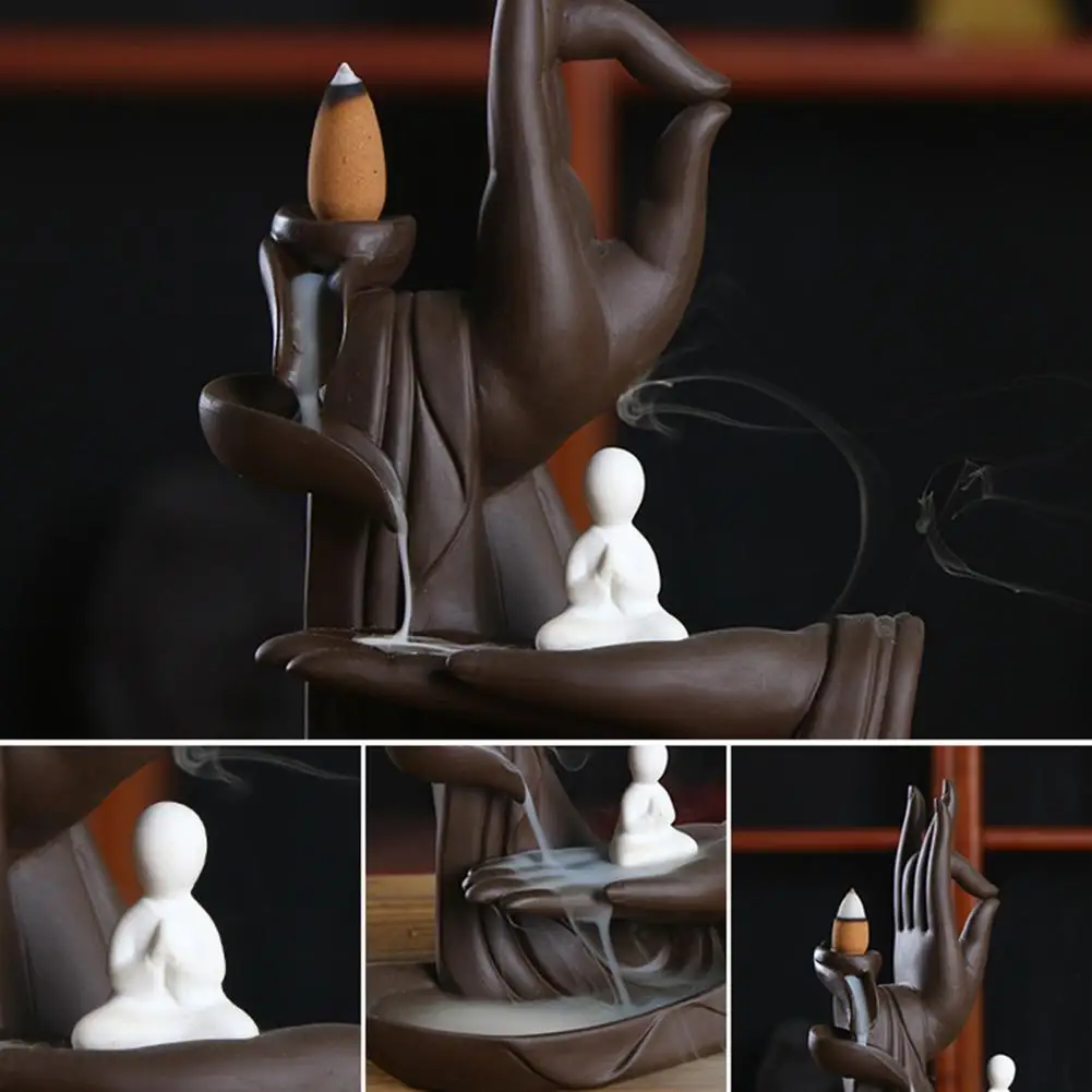 

Practical Waterfall Incense Holder Handmade Exquisite Workmanship Easy to Clean Backflow Incense Holder for Yoga Room