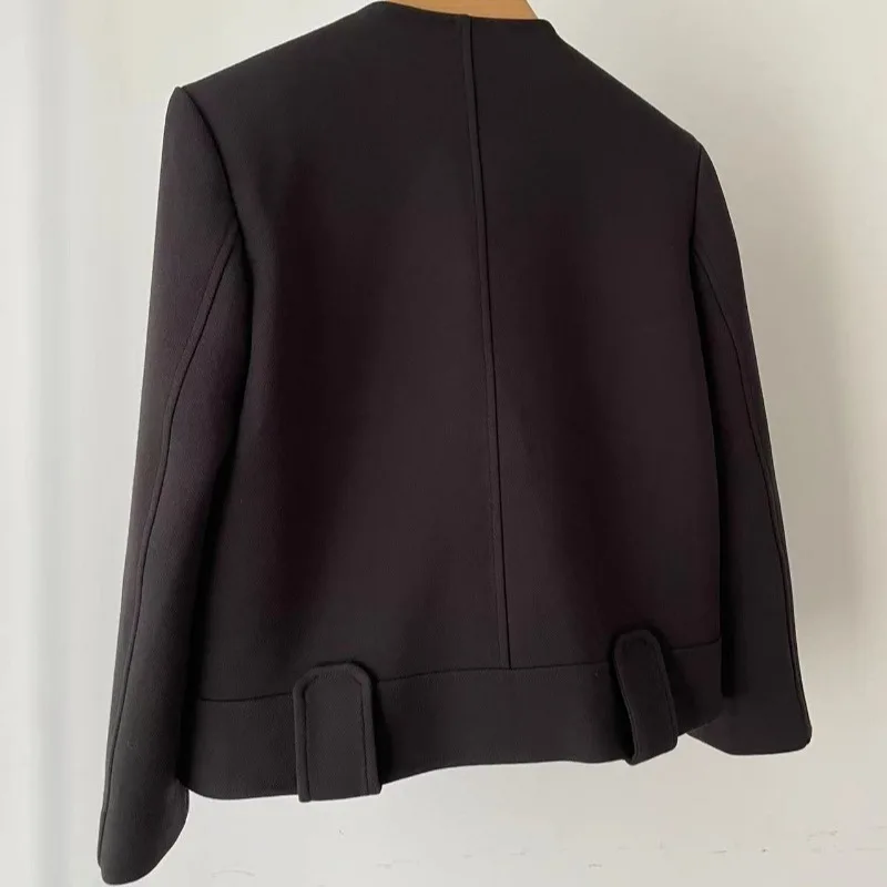 Новая американская короткая куртка с круглым вырезом для ранней осени