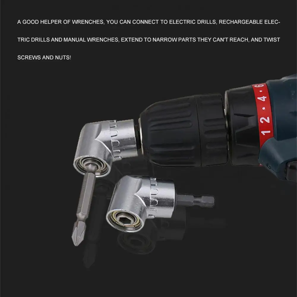 

105 Degree 1/4 Hex Shank Magnetic Bit Angle Extension Screw Driver Angle Driver Screwdriver Power Tool Accessories