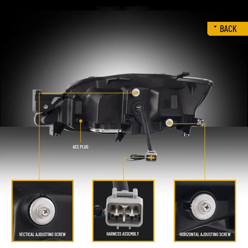 Пара автомобильных фар в сборе для Subaru Impreza WRX 2008-2014 автомобильный передний фонарь