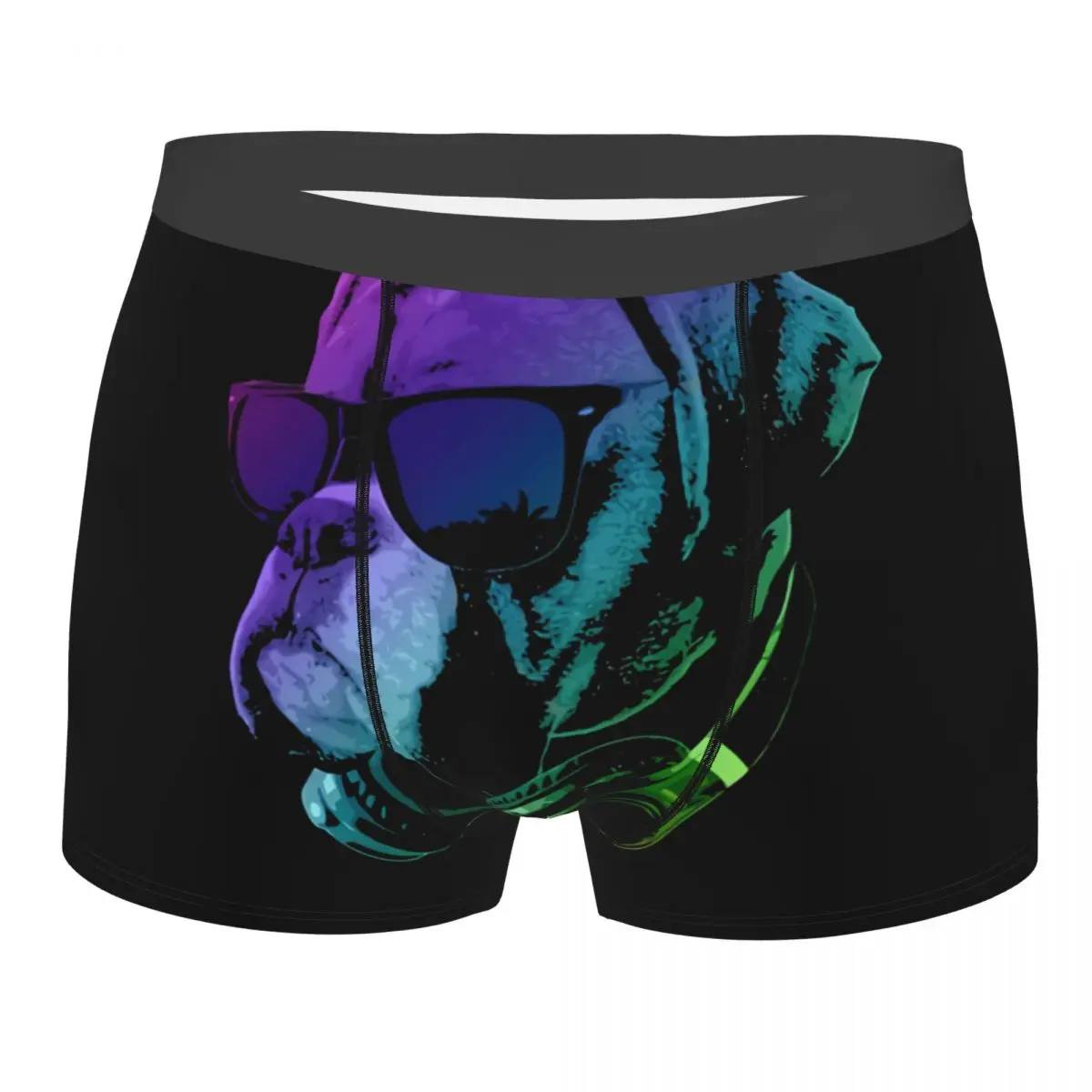 

Трусы-боксеры Dog DJ, дышащие трусы, мужское нижнее белье, шорты с принтом, трусы-боксеры