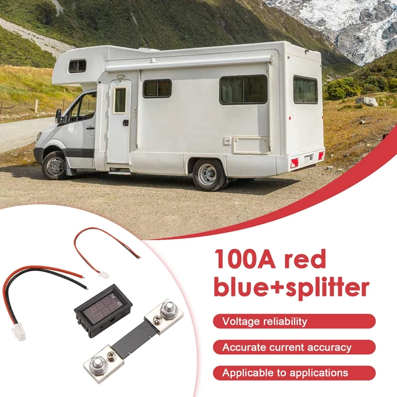 Цифровой измеритель напряжения и тока высоковольтный светодиодный постоянного